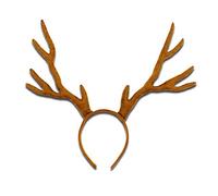 MR.FOAM Reindeer Antlers Headband, Festive Adult Deer Antler Headpiece for Halloween, Christmas, and Easter Party (brown)