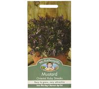 Mr Fothergill's 20706 Vegetable Seeds, Mustard Oriental Ruby Streaks