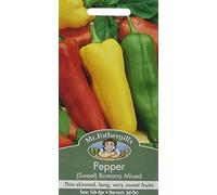 Mr Fothergill's 23487 Vegetable Seeds, Pepper (Sweet) Romano Mixed