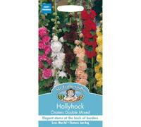 Mr Fothergills - Pictorial Packet - Flower - Hollyhock Chaters Double Mixed - 50 Seeds