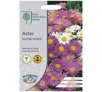 Mr.Fothergill's RHS Grow Your Own Summer Aster Alphine Mixed Seeds Pkt