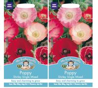 Mr. Fothergill's Shirley Single Poppy Mixed Flower Seeds (Pack of 2)