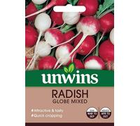 Mr Fothergills Unwins Vegetable Seeds Radish Globe Mixed