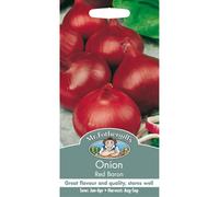 Mr Fothergills Vegetable Seeds Onion Red Baron Great Flavour High Quality