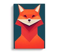 Mr Fox Abstract Vol.2 Canvas Print | Gallery Wrapped 30mm Frame Wall Art | 30x20 inches | Ready to Hang | Abstract Animals Picture | Living Room Bedroom Lounge Office