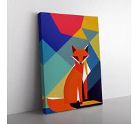 Mr Fox Abstract Vol.3 Canvas Wall Art Print Ready to Hang, Framed Picture for Living Room Bedroom Home Office Décor, 76x50 cm (30x20 Inch)