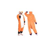 (Mr. Fox, XL) Cartoon one-piece pajamas for men and women Halloween costumes Kappa Hedgehog Crocodile My Neighbor Totoro Shark Costume