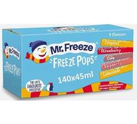 Mr Freeze Freeze Pops - 140 x 45ml | Assorted Flavours | Freezable Ice Pops | No Artificial Colours | Perfect for Parties, Picnics & Kids, Bulk Buy for Summer