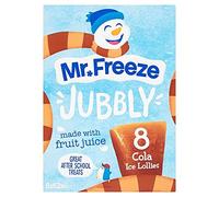 Mr Freeze Ice Lolly Jubbly Freeze Pops Flavour Combo of 1x Cola 8 x 62ml, 1 x Orange 8 x 62ml, 1 x Strawberry 8 x 62ml - Suitable for Vegetarians. Kosher