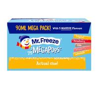 Mr Freeze Ice Pops 75 x 90ml - Assorted Fruit Flavour Freezer Pops | Ready to Freeze Ice Lollies | Bulk Family Party Pack Frozen Treats for Kids & Adults - by HCO