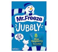 Mr Freeze Jubbly Blue Raspberry Ice Lollies, (8 x 62ml) (Frozen)