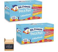 Mr. Freeze Pops Assorted Flavours 140x45ml | (Lemonade,Raspberry,Cola,Strawberry+Tropical) - Pack of 2