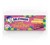 Mr Freeze Sour Ice Pops - Assorted Flavour Ice Lollies - Vegan Friendly Freeze Pops, 20 x 45 ml (8-Pack)