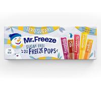 Mr Freeze Sugar Free Freeze Pops 20 x 45ml - Zero Sugar Assorted Fruity Ice Pops, Low Calorie Ready-to-Freeze Freezer Treats for Kids & Adults