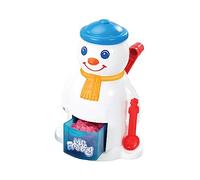 Mr Frosty The Ice Crunchy Maker, Retro Plastic Snowman Shaped Toy Machine for Kids with Ice Cube Mould and Shape Tray to Create Slushies, Ice Lollies, Sundaes and Frozen Treats
