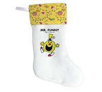 Mr. Funny Christmas Stocking - 50cm Double-Sided Printed Festive Stocking | 100% Polyester Felt | Hand-Sewn & Made in the UK Décor