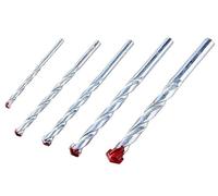 Mr. Gadget’s Solutions 5-Piece Masonry Drill Bit Set (4mm, 5mm, 6mm, 8mm, 10mm) Tungsten Carbide Tip Bits for Brick, Concrete & Stone - Plastic Storage Case