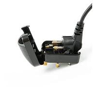 Mr. Gadget’s Solutions - Permanent Grounded Schuko (EU) to UK 3-Pin Converter Plug 13A Fused BS1363-5 Compliant - Black