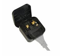 Mr. Gadget Solution® 2 Pole Euro Europe EU Plug to 3 Pin UK Plug Fused Converter Mains Socket Adapter 5A - BLACK