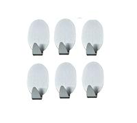 Mr. Gadget Solution® 6 x Self Adhesive Hooks Stainless Steel Strong Silver Sticky Stick on Wall Door-New