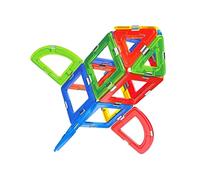 Mr. Gadget Solution® Armagneto Magnetic Shapes 16-Piece Engineer Kit Translucent Tiles & Wheels, Multicolor