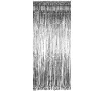 Mr Gadget Solution® NEW TINSEL SHIMMER FOIL DOOR CURTAIN GARLANDS BIRTHDAY PARTY DISCO DECORATIONS-SILVER