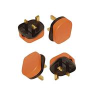 Mr. Gadget Solutions Pack of 4 UK 3 Pin 13A Fused Rubberized High Impact Heavy Duty Plugs