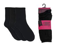 Mr. Gadget Solutions Women,Girl's Socks Ladies 3PK Black(R), UK 4-7, EU 37-40