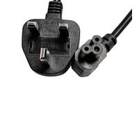 Mr.Gadget's Solution Mains 3 Pin AC Wall Power Cord Right Angled C5 Cable for Acer, Dell, HP, Vaio, Delta/Lenovo ThinkPad, IdeaPad, X1, Yoga, Edge, Helix/Asus Rog, Trio/LG 32LN520B, 42LN5400-2M