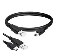 Mr. Gadget's Solutions 0.5 Meter Mini USB Cable - Data Sync & Charge Lead, Type A to 5-Pin B Cord Compatible with Phones, PCs, GPS Units, Digital Cameras, and PDAs - Black