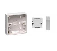 Mr.Gadget's Solutions 1 Gang Pattress Box, 25mm Depth Back Box for Electrical Sockets, White Plastic, 86mm x 86mm