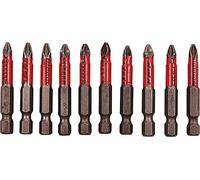 Mr. Gadget's Solutions® 10pc #2 Pozi Head Bits Serrated Non-Slip Tips Power Bits Approx. 50mm