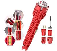 Mr.Gadget's Solutions 14-in-1 Multifunctional Faucet Sink Wrench Tool - Plumbing Tap & Pipe Spanner Set