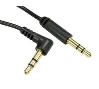 Mr. Gadget's Solutions 15 ft Right-Angled Audio Cable with 3.5mm Straight Stereo Jack Earphone Cable Gold-Plated Male-to-Male Connectors for PC and Car Audio (Black)