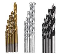 Mr.Gadget's Solutions 15-Piece Multi-Material Drill Bit Set, Steel Construction, Universal Compatibility with Electric and Cordless Drills, Wood Masonry Metal Applications, Storage Case