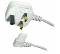 Mr Gadget's Solutions 1m 13A Figure 8 Mains C7 90 Degree Right Angle Lead White Cable