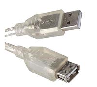 Mr. Gadget's Solutions® 1m (3.3 ft) Clear USB 2.0 Extension Male to Female PC Laptop Printer Transparent Cable