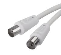 Mr. Gadget's Solutions 2 Meter TV Cable and Video Coaxial Fly Lead Male to Female - White