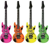 Mr. Gadget's Solutions 2 Pack Large 95CM Inflatable Electric Guitar Toy - Rock and Roll Theme, Multicolor Guitar Toy, Ages 3+