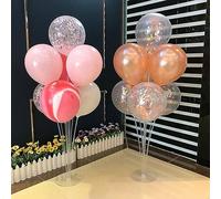 Mr.Gadget's Solutions 2-Piece Transparent Plastic Balloon Stand Kit - Reusable Balloon Holder for Table Decoration, Wedding, Parties & More
