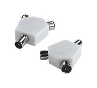 Mr. Gadget's Solutions® 2 Way TV Aerial COAX/COAXIAL Splitter/Y Adapter Ariel Dual Converter - 1pc