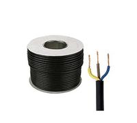 Mr.Gadget's Solutions 20 Meters of Black Flex 3183Y 1.5mm 15 Amp 3 Core Flexible Black Cable Comes with Free Cable Clips!