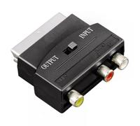 Mr Gadget's Solutions 21 Pin RGB SCART to 3 x RCA (Phono) & S-Video Adapter, Switchable Composite AV TV DVD VCR Connector Cable Adaptor, Audio/Video