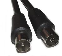 Mr. Gadget's Solutions® 2M Coaxial RF TV Aerial Male to Female Socket Lead Cable - Black