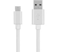 Mr. Gadget's Solutions 2M Micro USB Cable, 2.4A Fast Charging & Sync Android Charger, USB A to Micro B 5-pin Cord- White