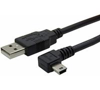 Mr. Gadget's Solutions 2m Mini USB B 5 pin Male Right Angle 90Degree to USB 2.0 Male Data Cable