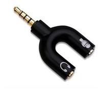 Mr.Gadget's Solutions 3.5mm Audio Headset Mic Y Splitter Cable Adapter TRRS to 2 TRS For Tabs, Laptops