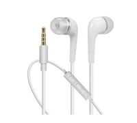 Mr. Gadget's Solutions 3.5mm EHS64 Stereo Headset Earbuds with Remote and Mic - OEM - Non-Retail Packaging - White