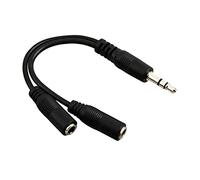 Mr.Gadget's Solutions 3.5mm Headphone Splitter Jack Male to 2 Dual Female Cable - Premium Audio Y-Splitter for Dual Headphones or Speakers