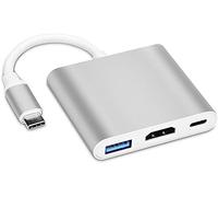 Mr.Gadget's Solutions 3 in1 Type C to USB-C 4K HDMI USB 3.0 Hub Adapter Cable Lead Compatible With MacBook, Galaxy, MacBook Pro,MacBook Air,Projector,Monitor